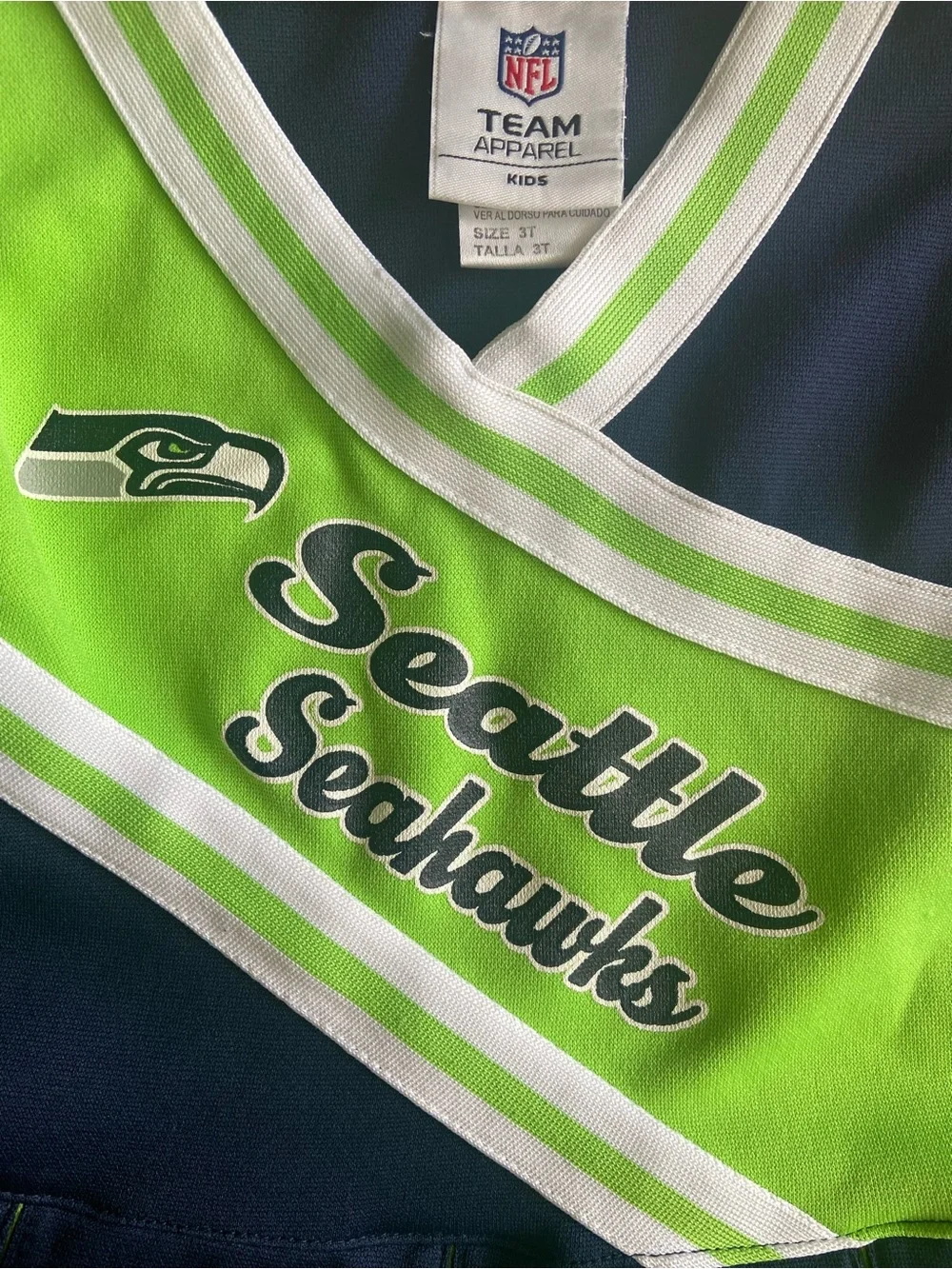 NFL Team Apparel Seattle Seahawks Toddler Girls Cheerleader Dress 3T